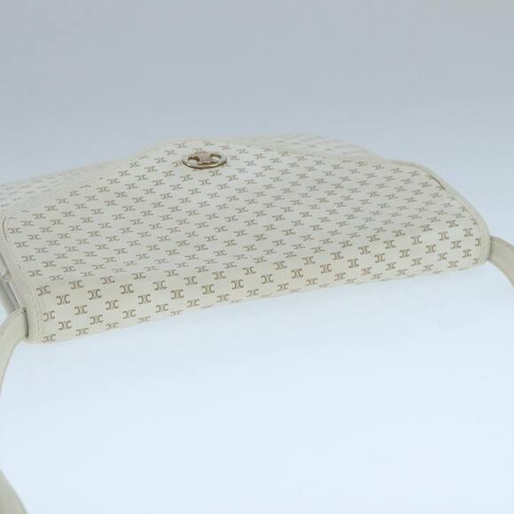 CELINE Macadam Canvas Shoulder Bag White - Picture 6 of 12